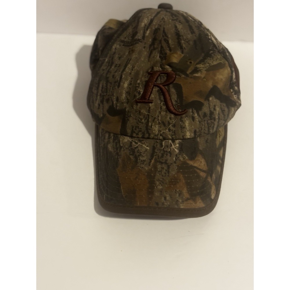 Remington R Hat Camo Hunting Cap Camouflage Deer Duck Adjustable One Size Brown